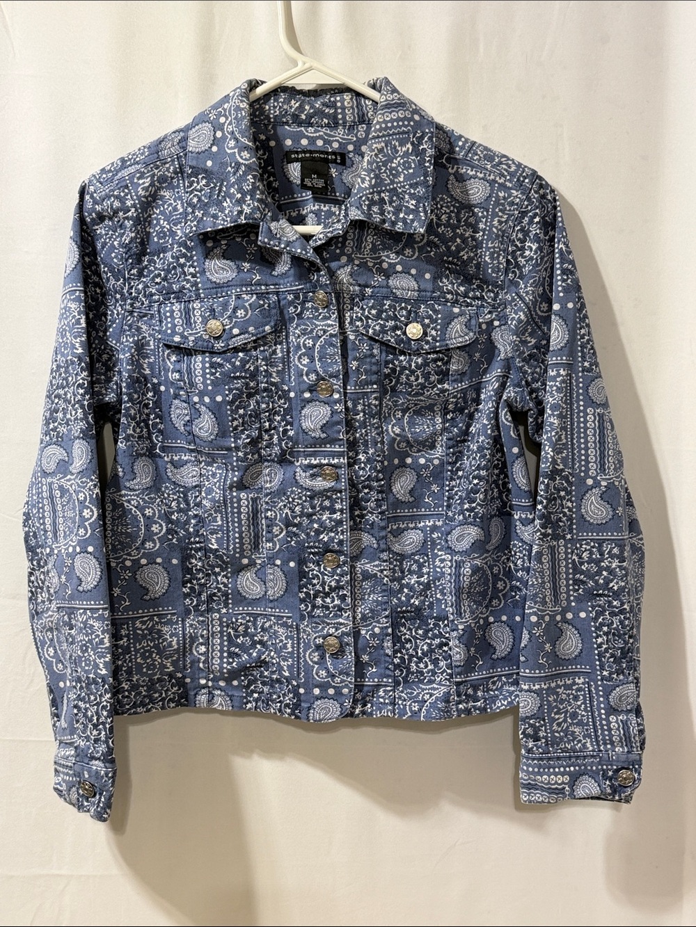 Women’s Blue Paisley Denim Jacket